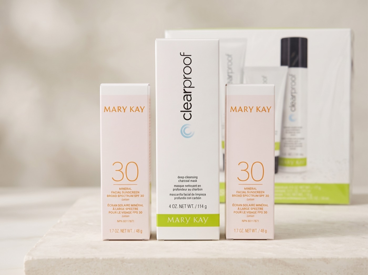 Cosméticos Mary Kay y Clearproof